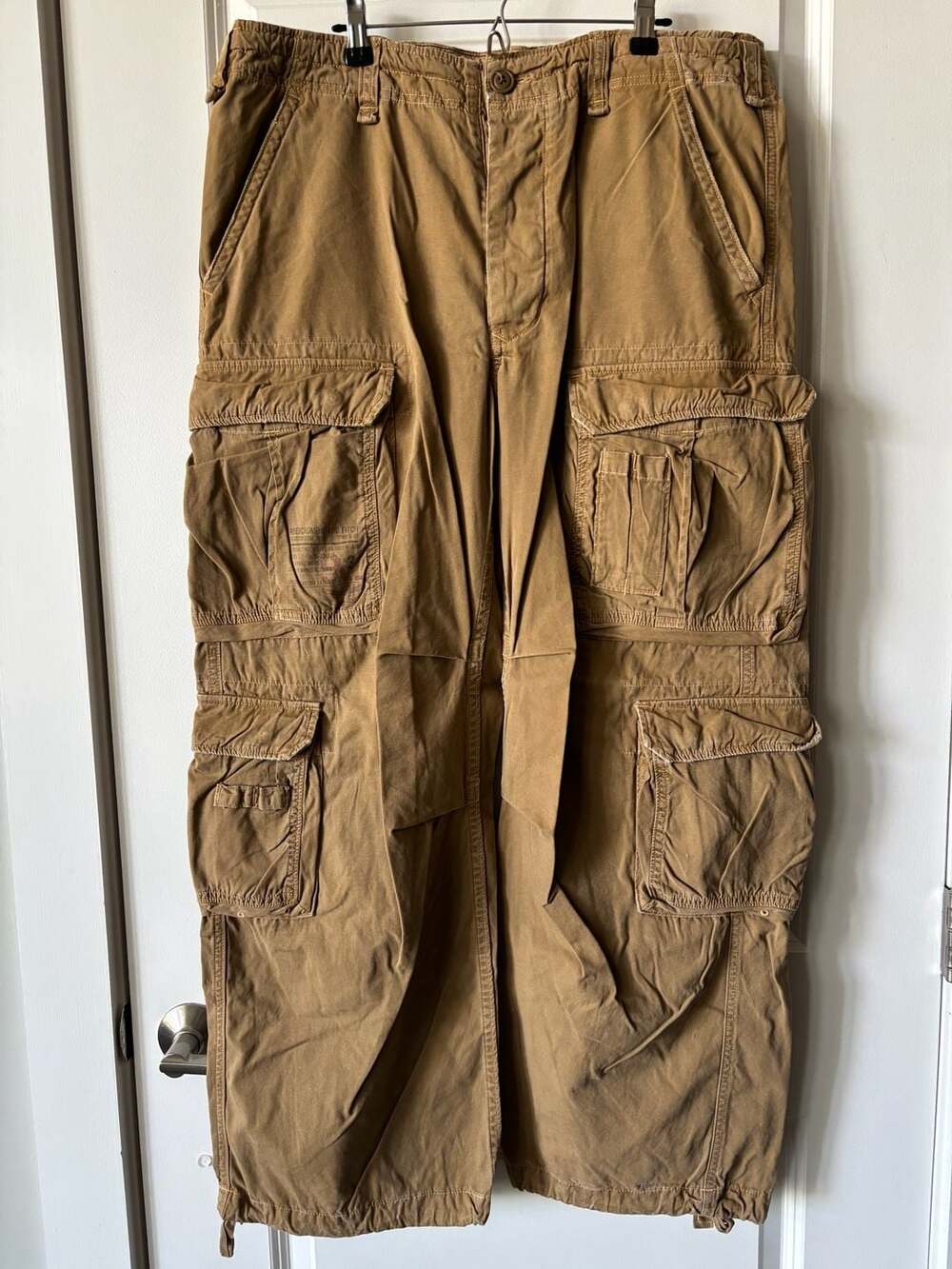 Abercrombie & Fitch 2003 VTG Military Cargo Pants Size L Khaki